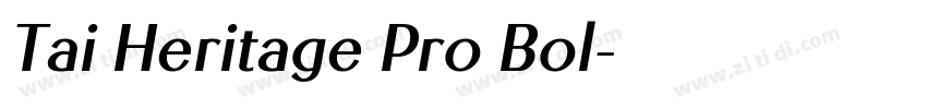 Tai Heritage Pro Bol字体转换